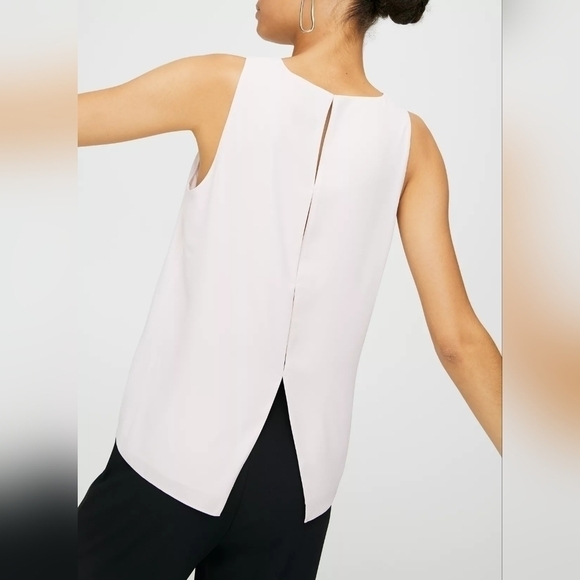 ARITZIA Babaton Maddox Blouse White Flowy Top XS Maddox Is A Sleeveless Blouse - Picture 4 of 9